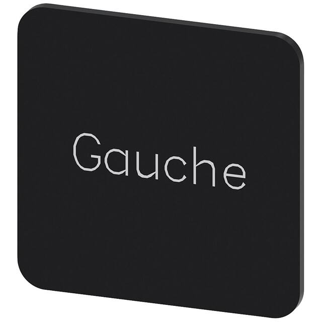 3SU19000AF160GH0 INSCR. LABEL, BLACK 22 X 22MM, G