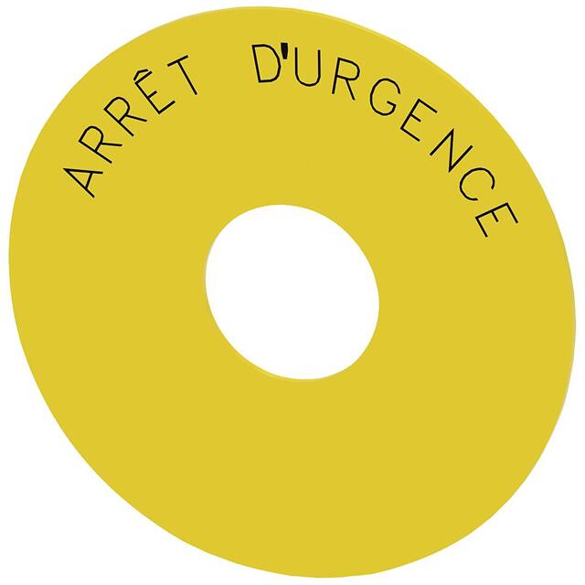 3SU19000BC310GQ0 BACKING PLATE, YELLOW, ARRET D'U