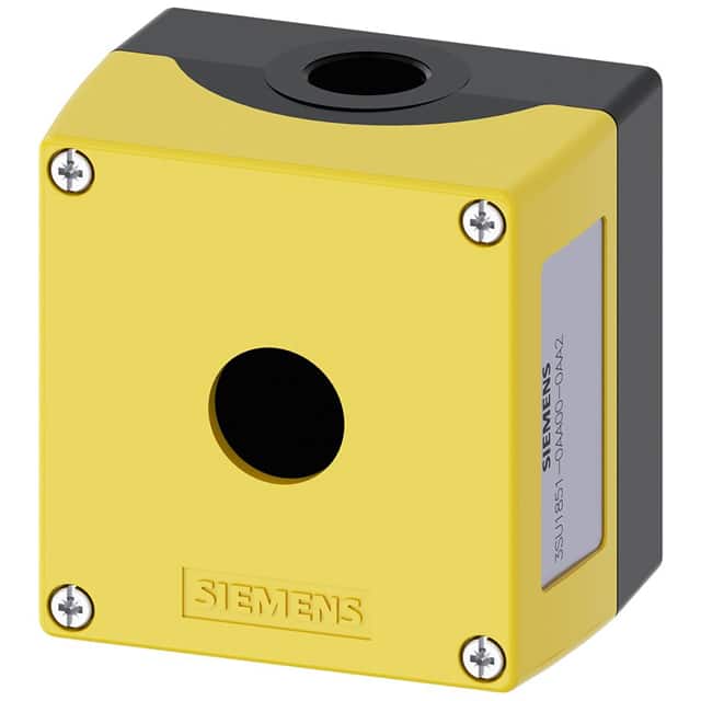3SU18510AA000AA2 ENC METAL, YLW TOP, 1 HOLE, 22MM