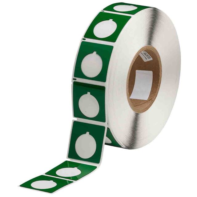 THTEP-169-593-.5GN LABEL, 1.8 IN H X 1.8 IN W