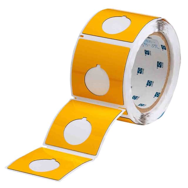 THTEP-170-593-.5YL LABEL, 2.4 IN H X 2.4 IN W