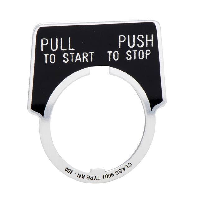 9001KN379 PUSH BUTTON LEGEND PLATE 30MM T-