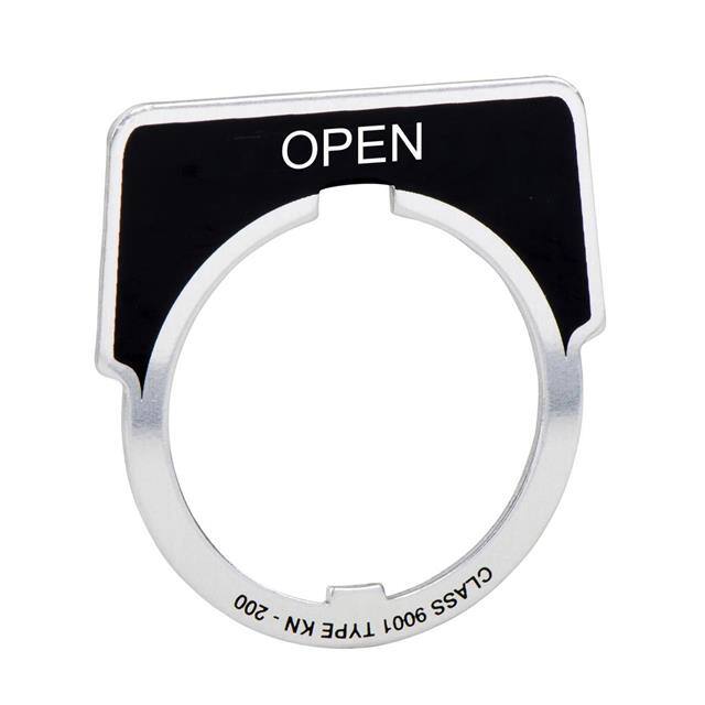 9001KN209 PUSH BUTTON LEGEND PLATE 30MM T-