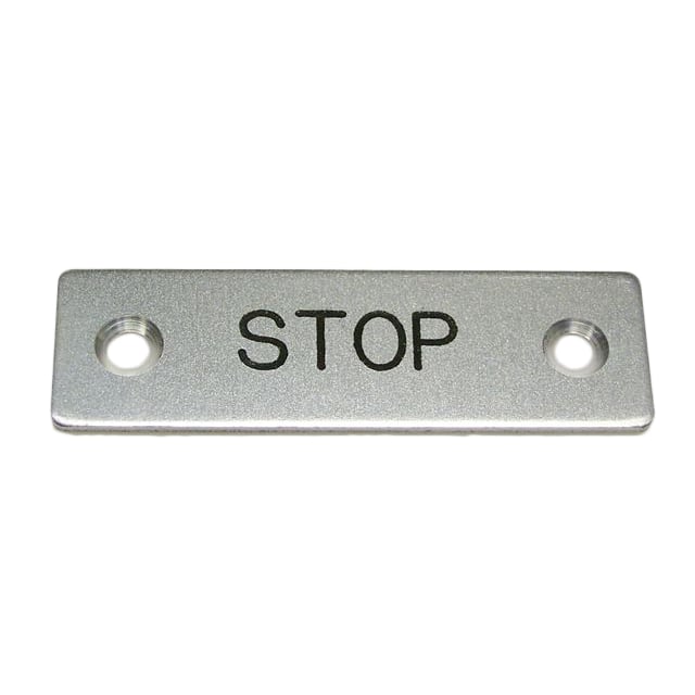 09001-003 STOP SING PLUNG SWTCH LEGEND PLT