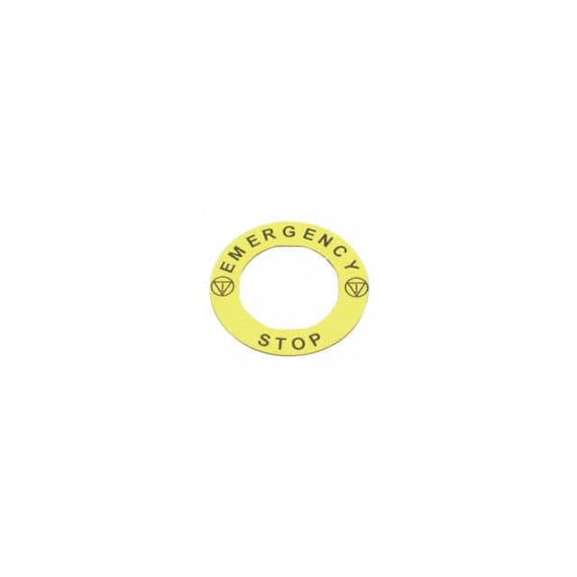 09022-004 LEGND PLATE 22MM- E-STOP(ROUND)