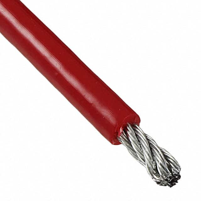 SM06-SR10 PVC COVERED STL ROPE RED 1/8"