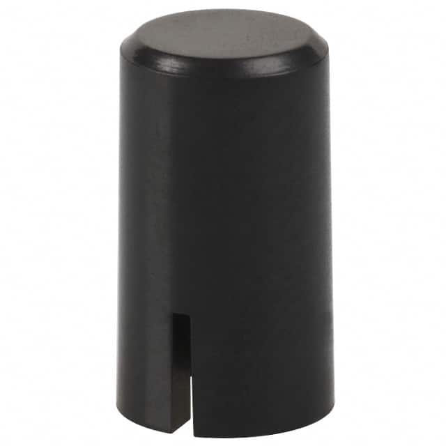 1RBLK CAP PUSHBUTTON ROUND BLACK