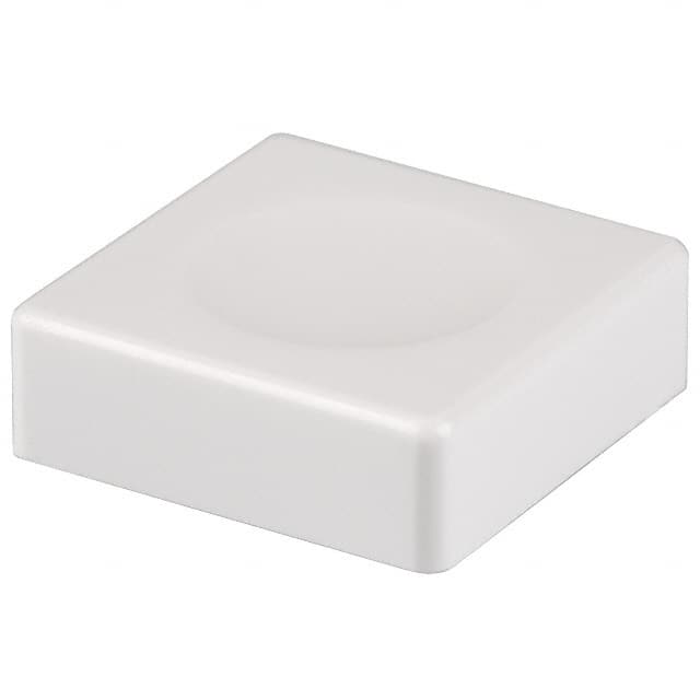 4JWHT CAP PUSHBUTTON SQUARE WHITE