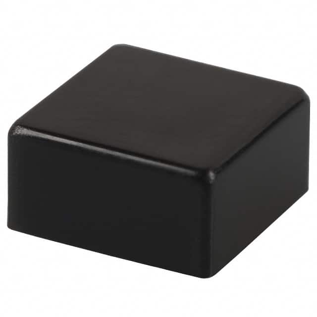 6JBLK CAP PUSHBUTTON SQUARE BLACK