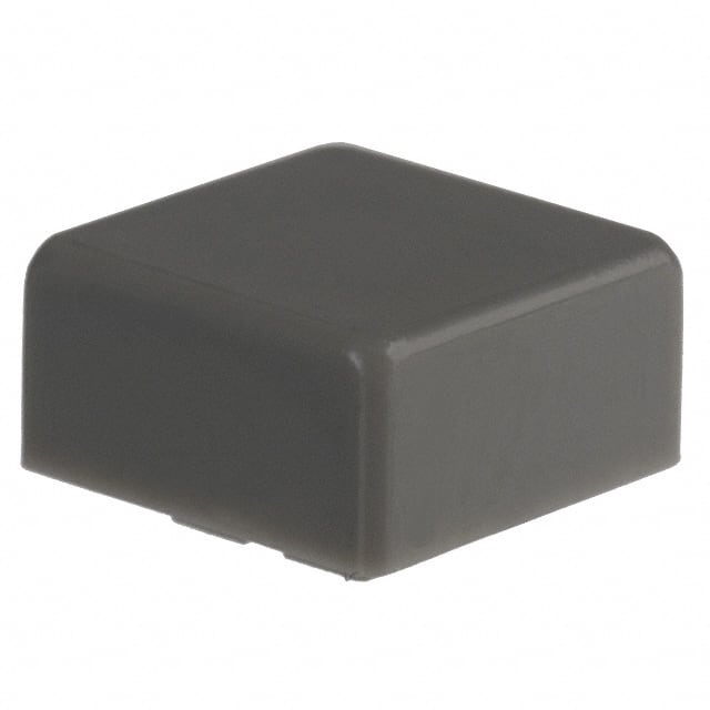 6JGRY CAP PUSHBUTTON SQUARE GRAY