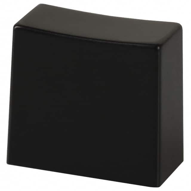 1CBLK CAP PUSHBUTTON RECTANGULAR BLACK