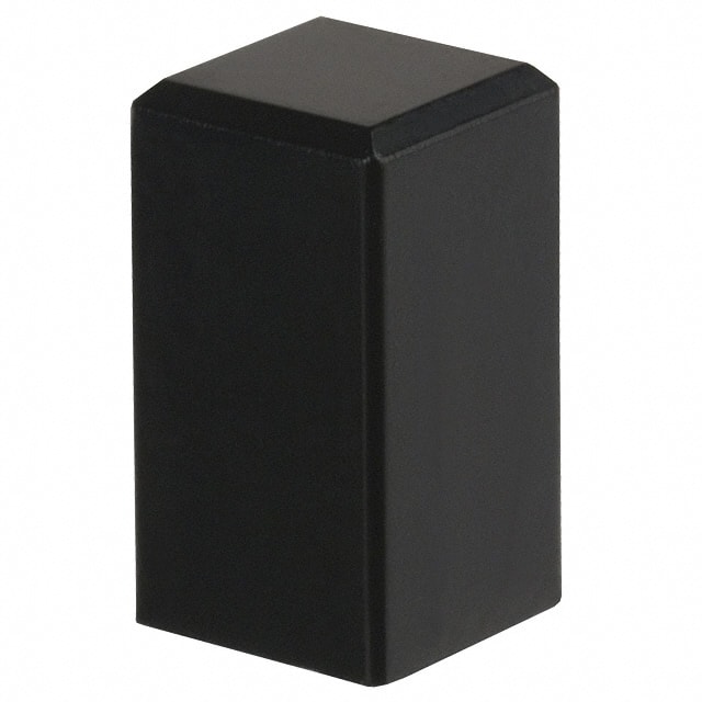 1SBLK CAP PUSHBUTTON SQUARE BLACK