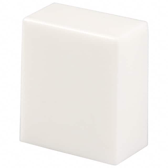 TACWHT CAP PUSHBUTTON RECTANGULAR WHITE