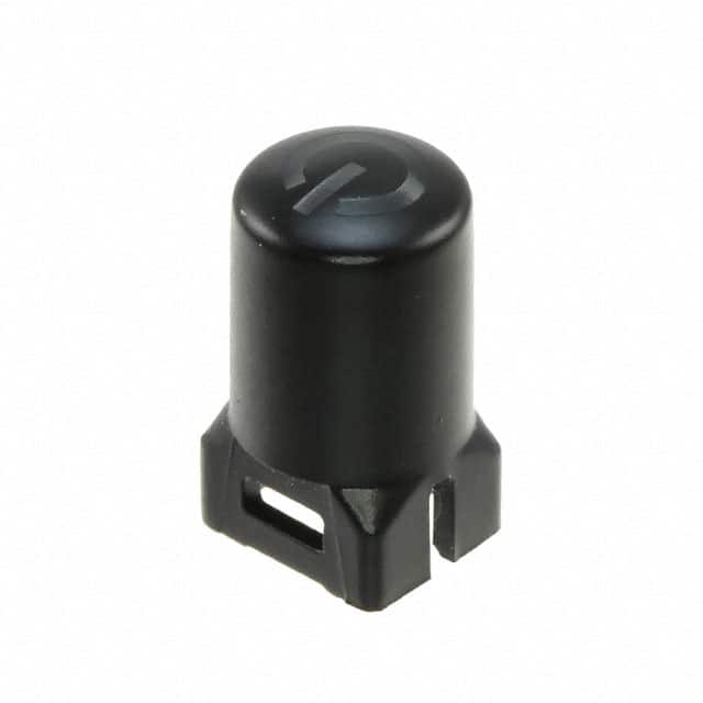 181D01000 CAP PUSHBUTTN RND BLK/TRANS LENS