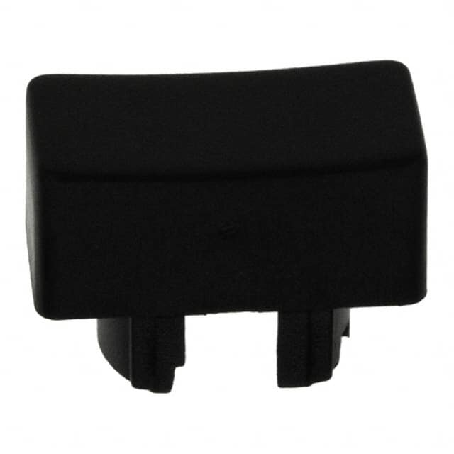 1P09 CAP TACTILE RECTANGULAR BLACK