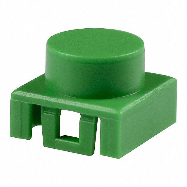 K12P BK 1.5 2.5N CAP TACTILE ROUND GREEN