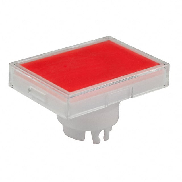 AT3006JC CAP PUSHBUTTON RECT CLEAR/RED
