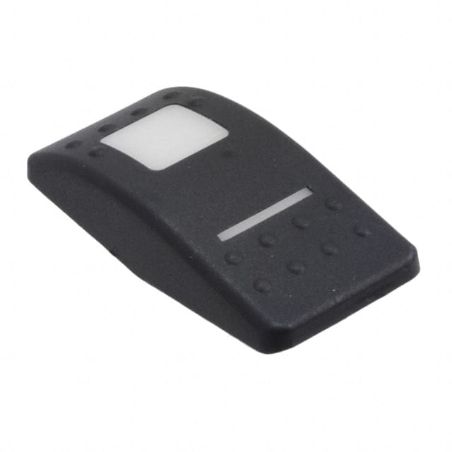 VVAAC00-000 CAP ROCKER RECT BLK/WHT LENS