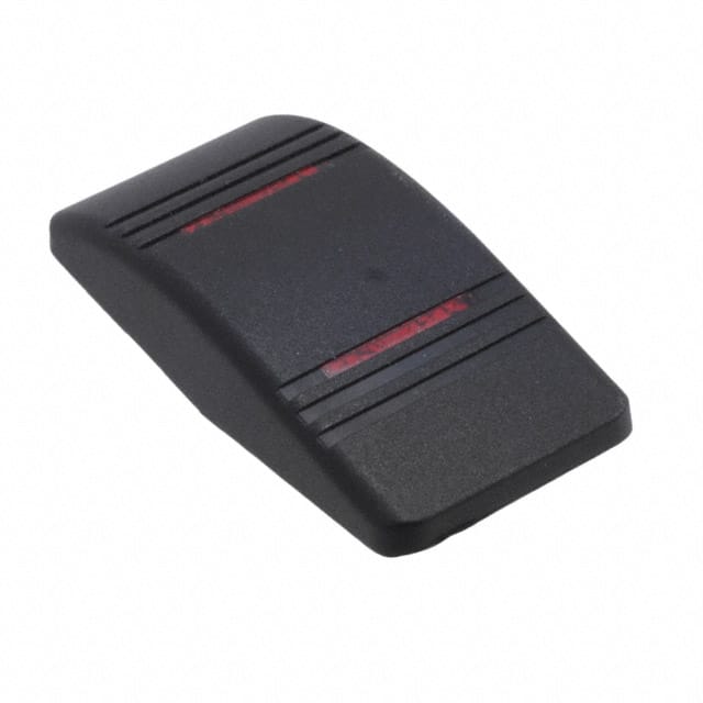 VVCNC00-000 CAP ROCKER RECT BLK/RED LENS