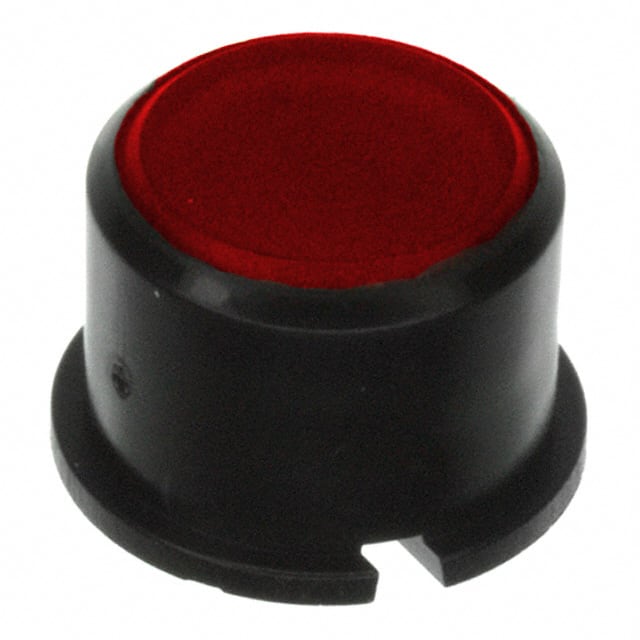 1F098 CAP TACTILE ROUND BLK/RED LENS