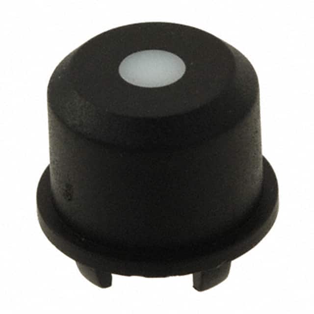 1ES096 CAP TACT RND BLK/FROSTD WHT LENS