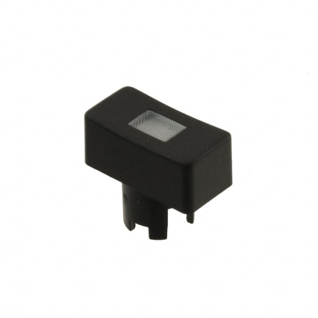 1QS091 CAP TACTILE RECT BLK/TRANS LENS