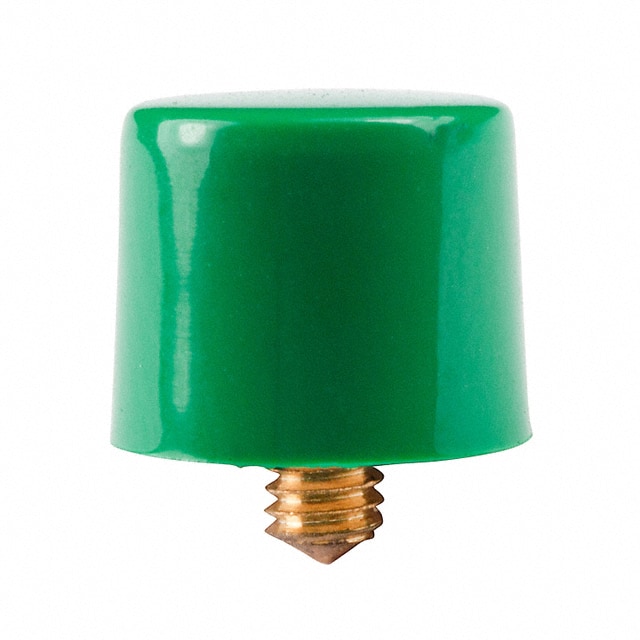 AT413F CAP PUSHBUTTON ROUND GREEN