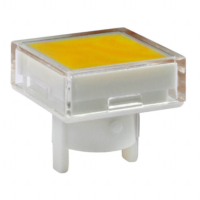 AT487JE CAP PUSHBUTTON SQUARE CLEAR/YEL