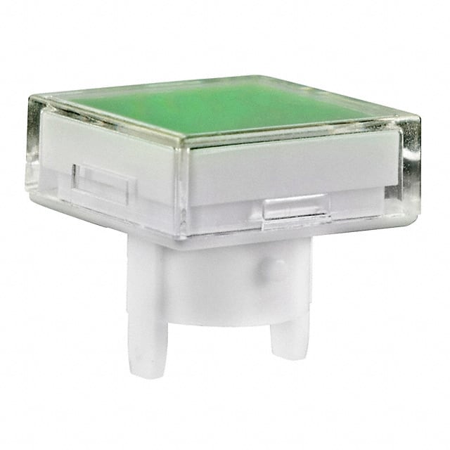AT4158JF CAP PUSHBUTTON SQUARE CLEAR/GRN
