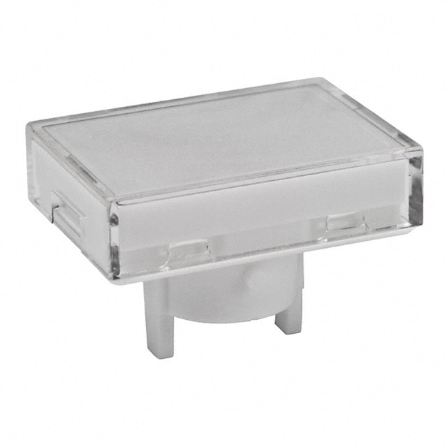 AT4022JB CAP PUSHBUTTON RECT CLEAR/WHITE