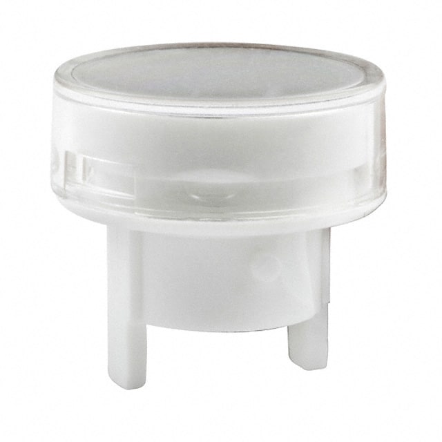 AT488JB CAP PUSHBUTTON ROUND CLEAR/WHITE