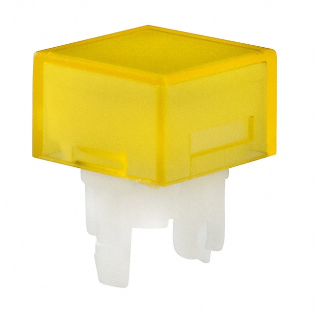 AT4166DB CAP PUSHBUTTON SQUARE AMBER/WHT