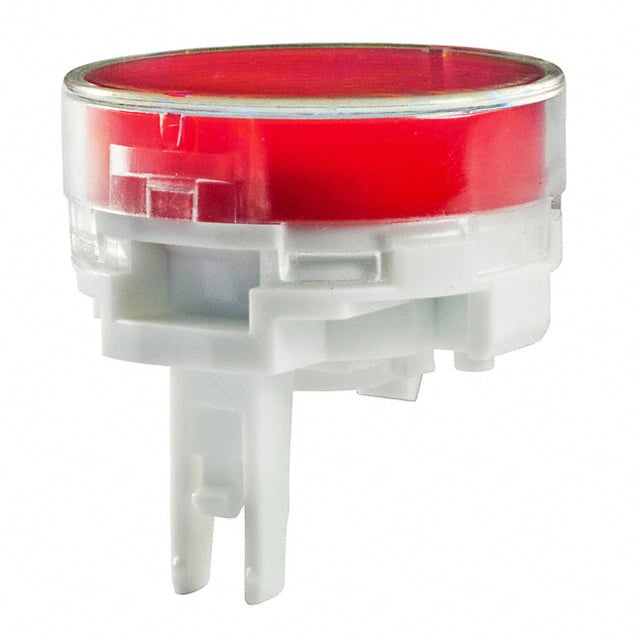 AT4178JC CAP PUSHBUTTON ROUND CLEAR/RED