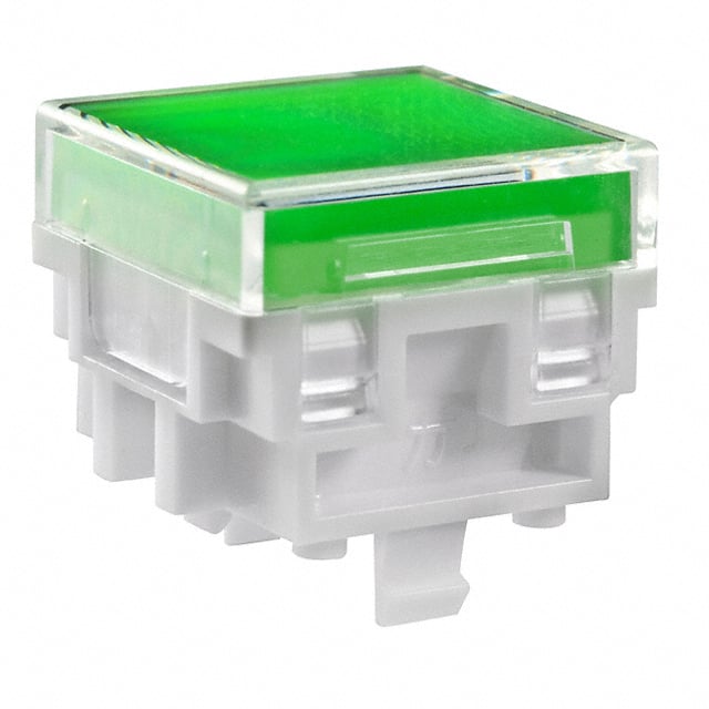 AT4162JF CAP PUSHBUTTON SQUARE CLEAR/GRN