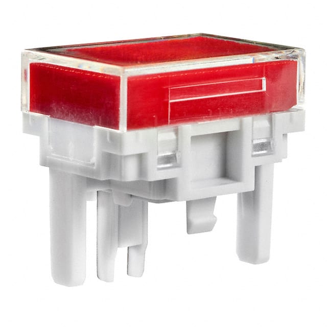 AT4027JC CAP PUSHBUTTON RECT CLEAR/RED
