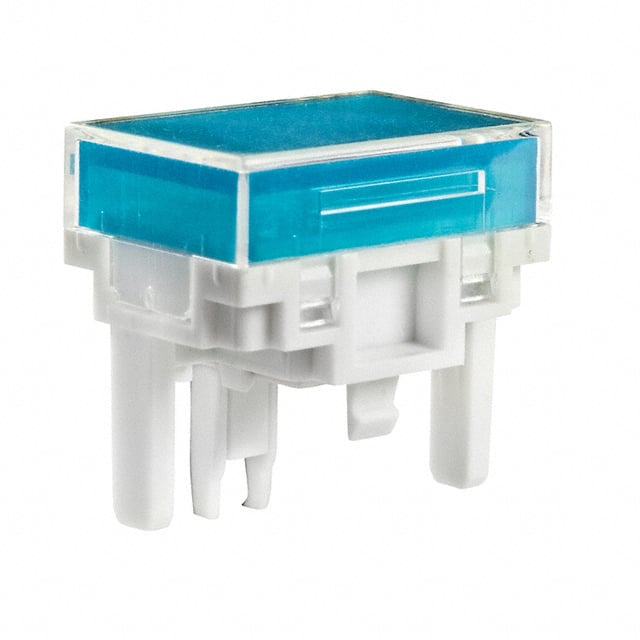 AT4027JG CAP PUSHBUTTON RECT CLEAR/BLUE