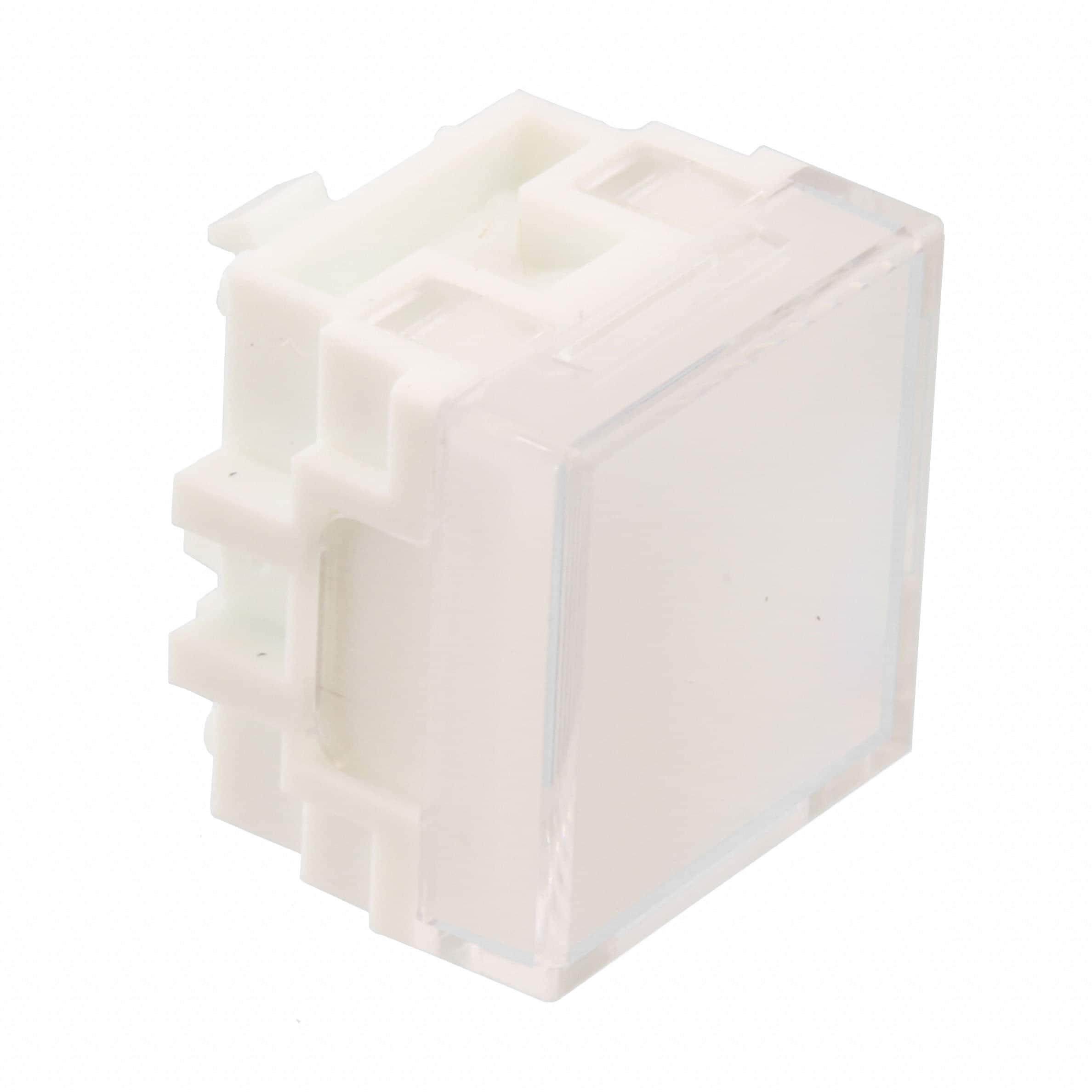 AT4162JB CAP PUSHBUTTON SQUARE CLEAR/WHT