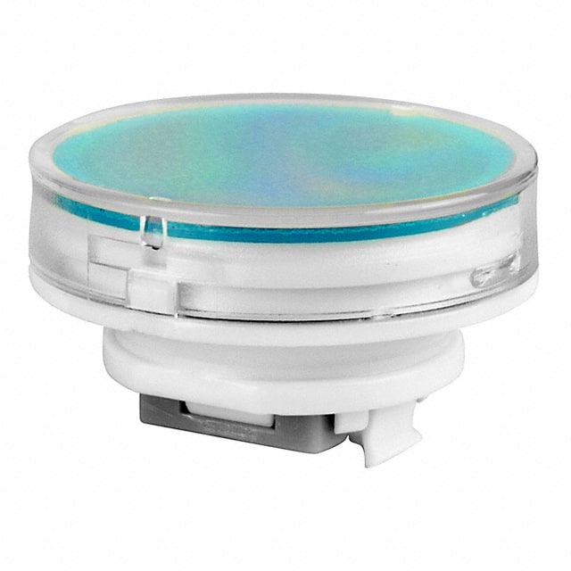AT4055JG CAP PUSHBUTTON ROUND CLEAR/BLUE