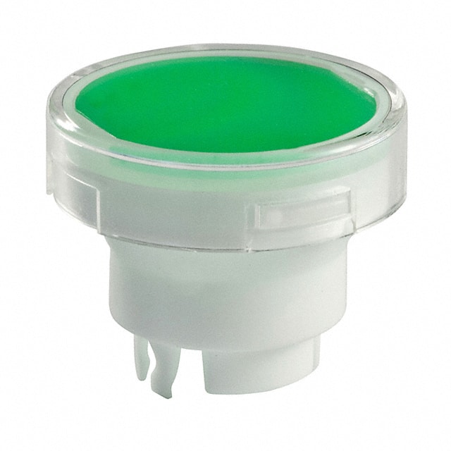 AT3005JF CAP PUSHBUTTON ROUND CLEAR/GREEN