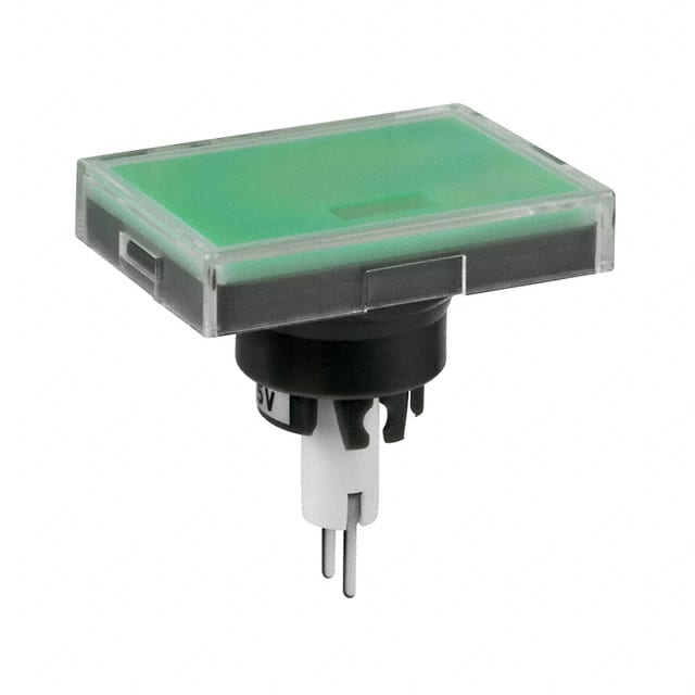 AT3012F05JF CAP PUSHBUTTON RECT CLEAR/GREEN