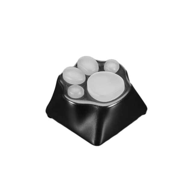 4972 BLACK ALUMINUM KITTY PAW KEYCAP