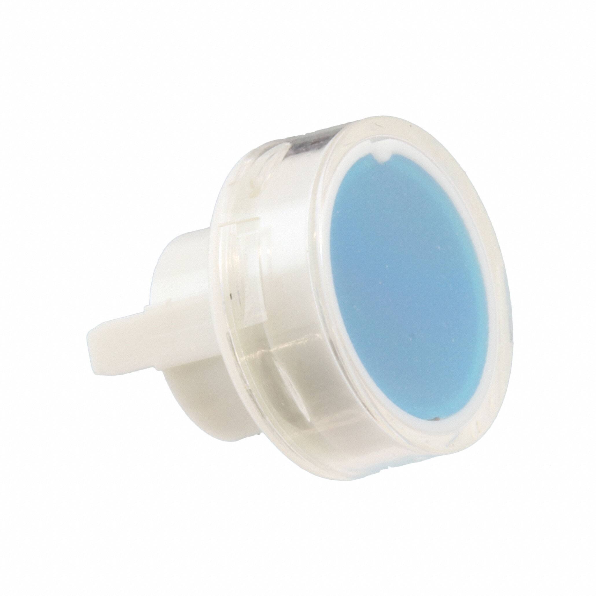 AT488JG CAP PUSHBUTTON ROUND CLEAR/BLUE