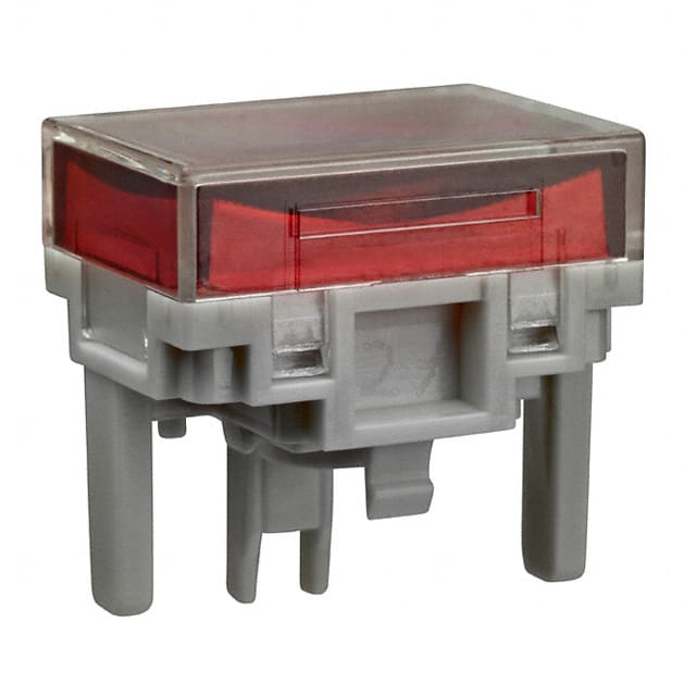 AT4028JC CAP PUSHBUTTON RECT CLEAR/RED