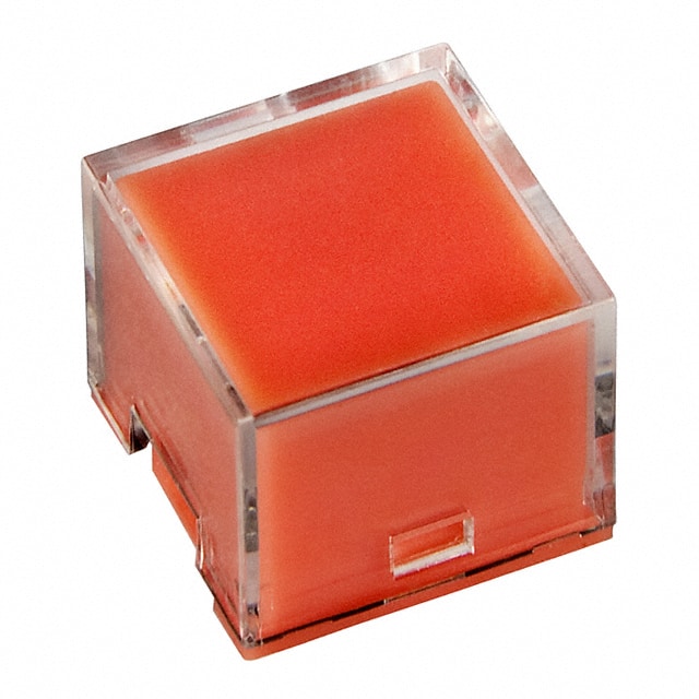 AT3022JC CAP PUSHBUTTON SQUARE CLEAR/RED