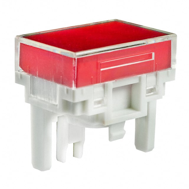 AT4177JC CAP PUSHBUTTON RECT CLEAR/RED