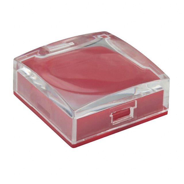 AT3073JC CAP PUSHBUTTON SQUARE CLEAR/RED