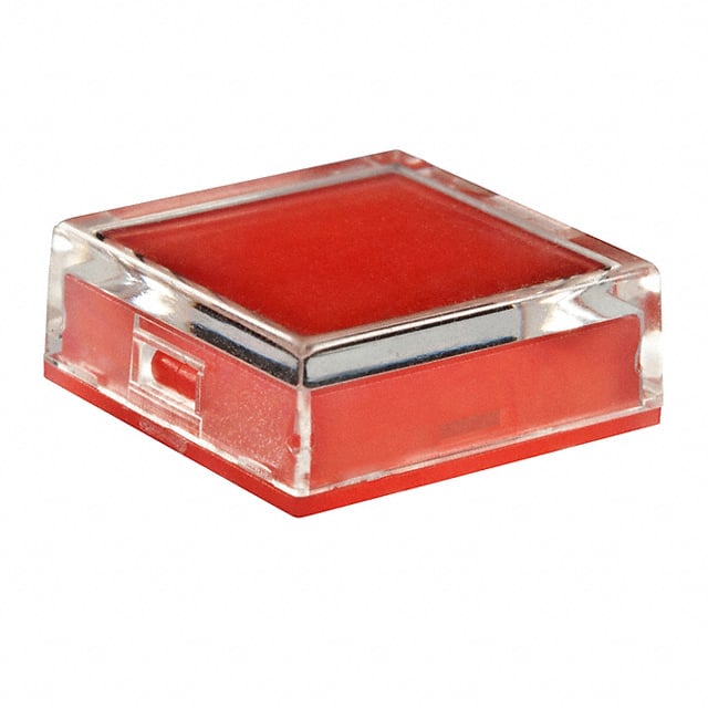 AT3076JC CAP PUSHBUTTON SQUARE CLEAR/RED