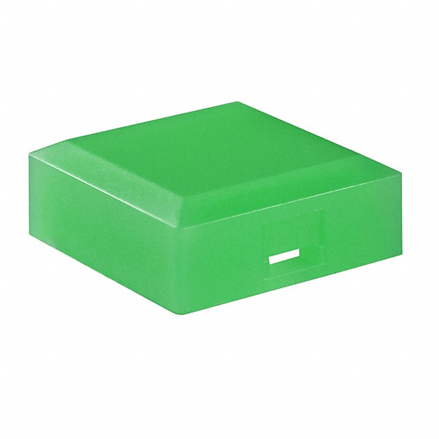 AT3075F CAP PUSHBUTTON SQUARE GREEN