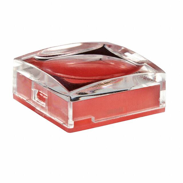 AT3074JC CAP PUSHBUTTON SQUARE CLEAR/RED