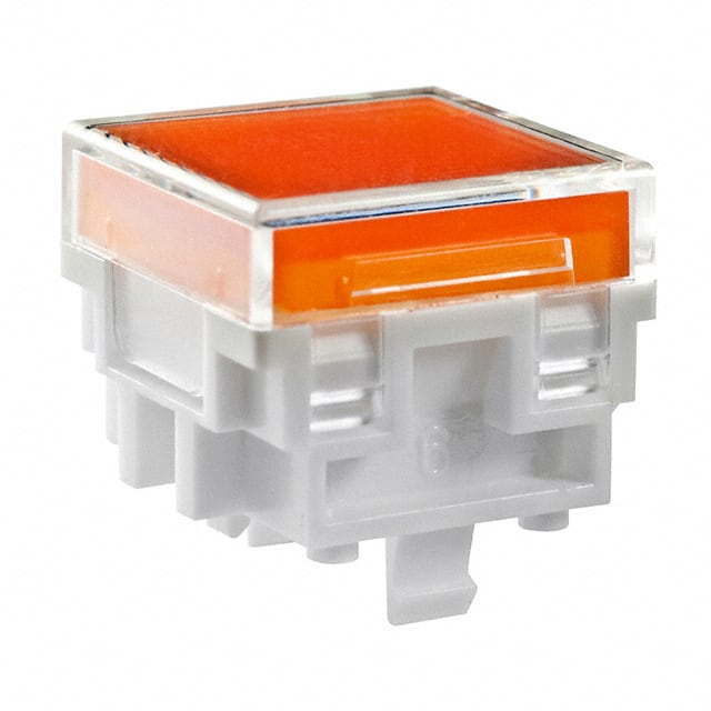 AT4162JD CAP PUSHBUTTON SQUARE CLR/AMBER